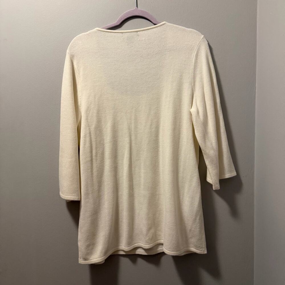 New York and Company cream babydoll tunic sweater top - Picture 6 of 6